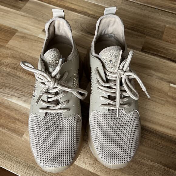 Steve Madden Ganzo Rhinestone Embellished Chunky Lace-Up Sneakers size 7.5‎ - Picture 6 of 7